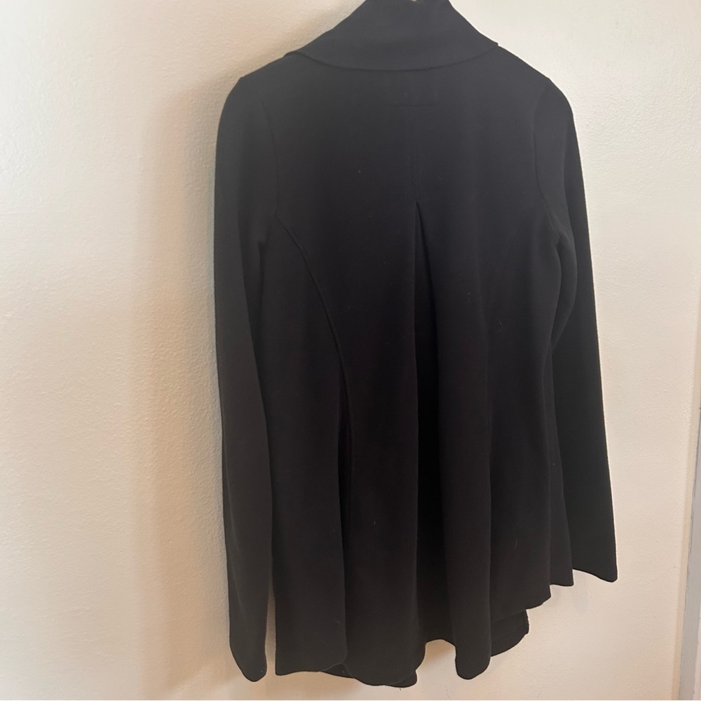 Black Anthropologie Saturday Sunday Convertible Hooded Open‎ Cardigan Size Small - Picture 7 of 8